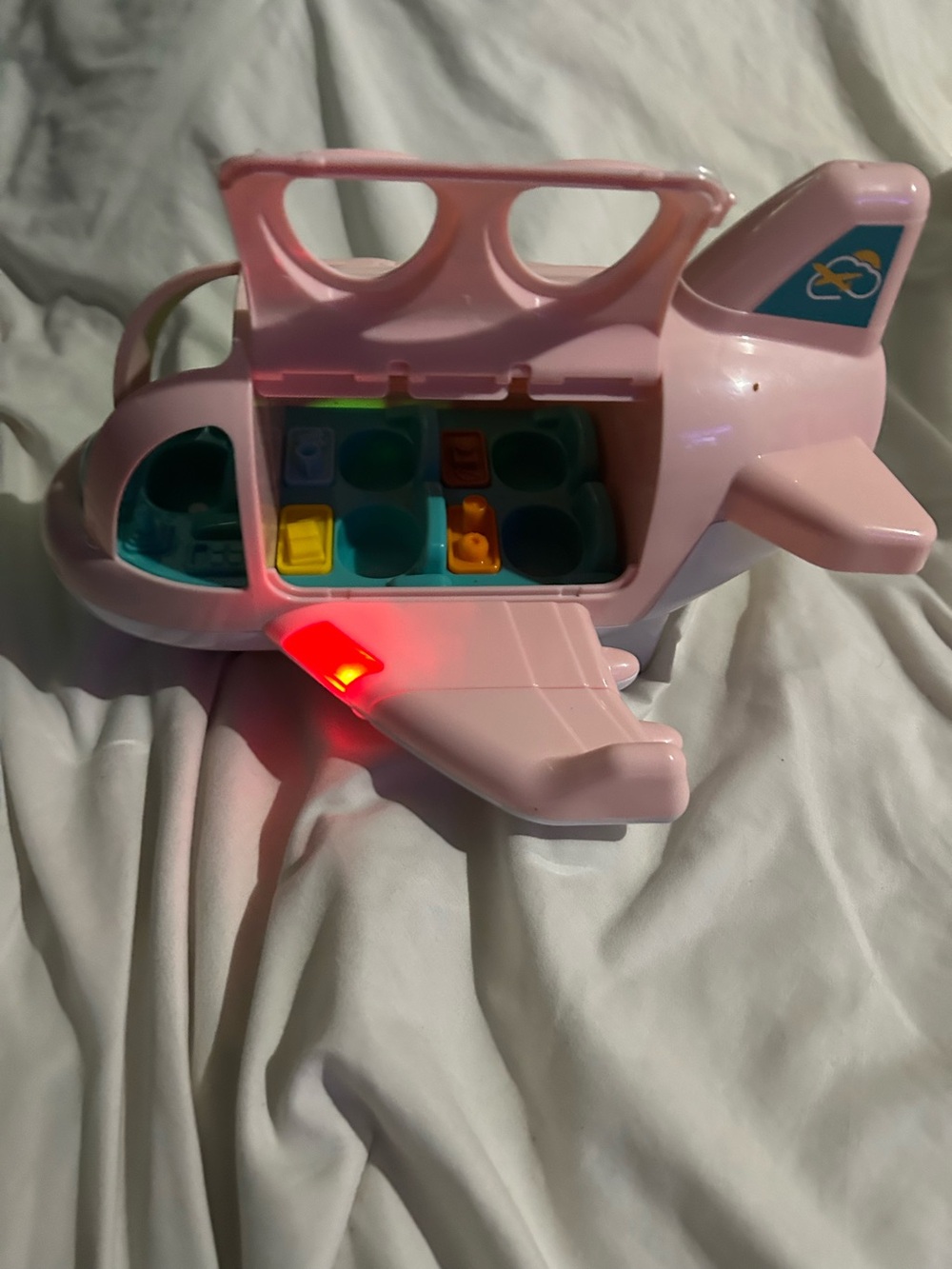 Fischer Price Lil’ Movers Pink Toy Airplane Playset